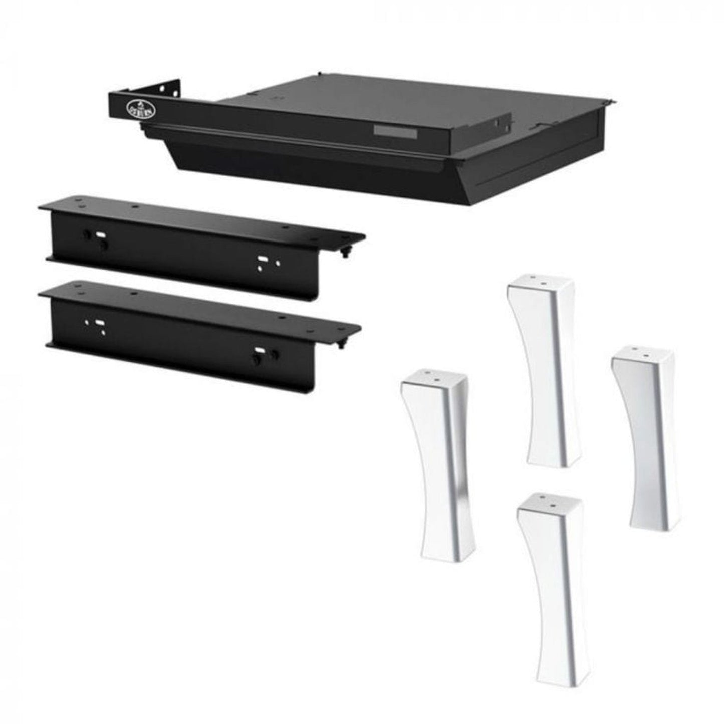 Osburn Brushed Nickel Cast Iron Straight Legs With Ash Drawer for 1700 Wood Stove