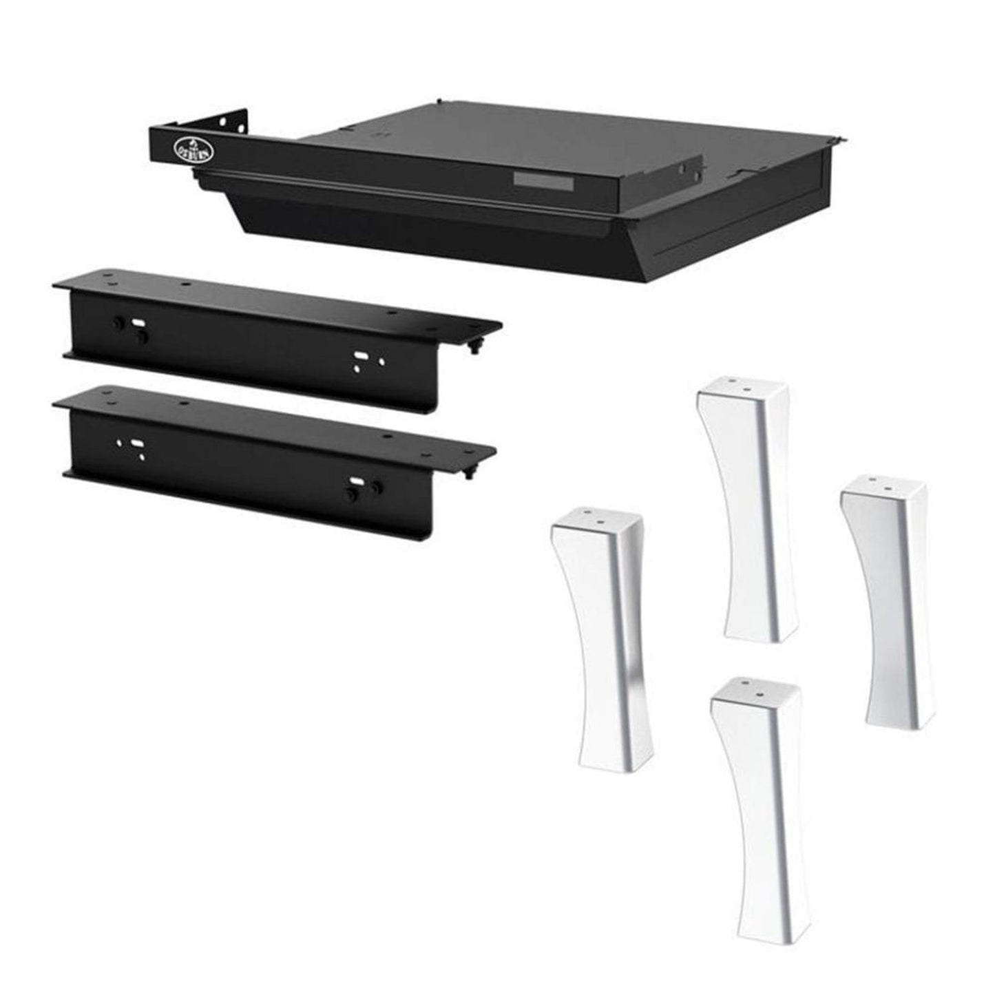 Osburn Brushed Nickel Cast Iron Structural Leg Kit With Ash Drawer for 2000 Wood Stove