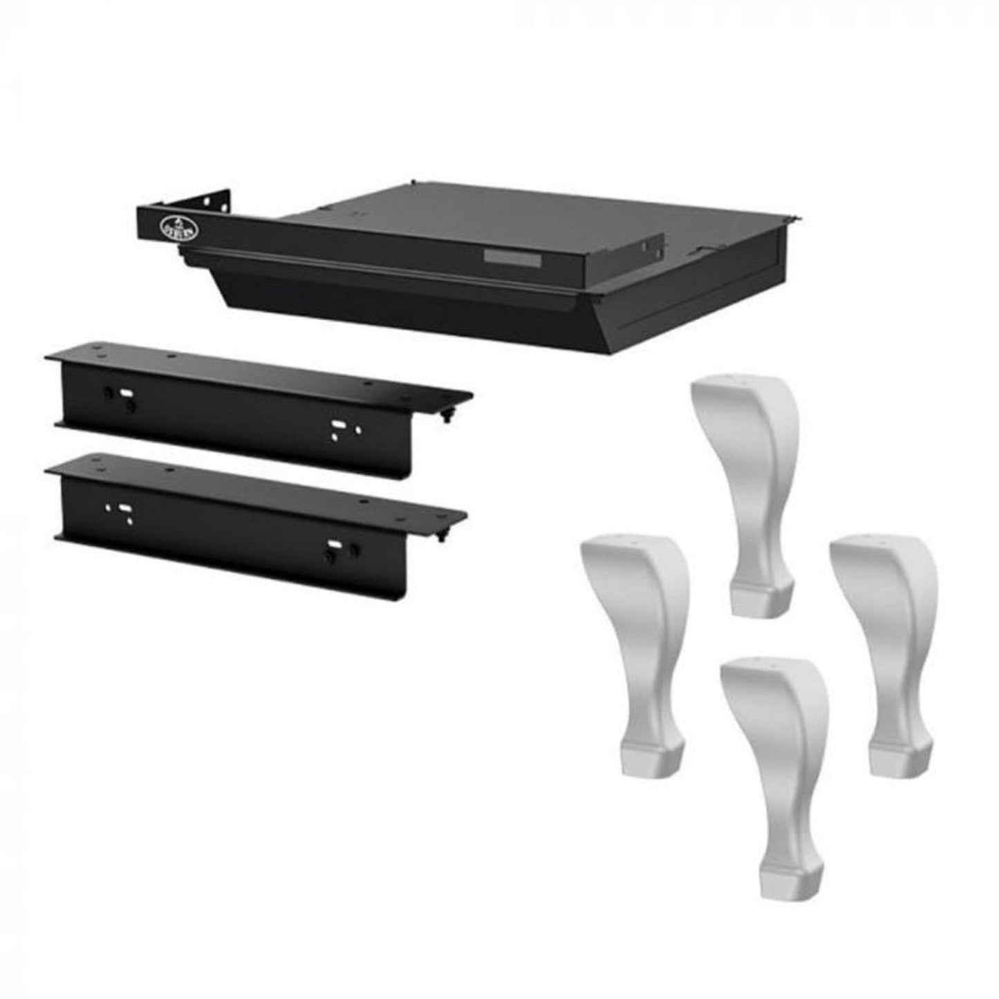 Osburn Brushed Nickel Cast Iron Traditional Legs With Ash Drawer for 1700 Wood Stove