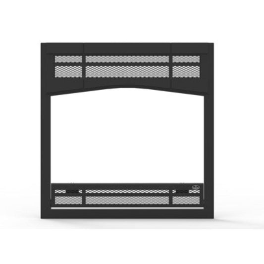 Osburn Metallic Black Prairie Style Faceplate for Stratford II Wood Fireplace