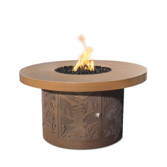 Round Outback Fire Pit by The Outdoor Plus - Free Cover Included
