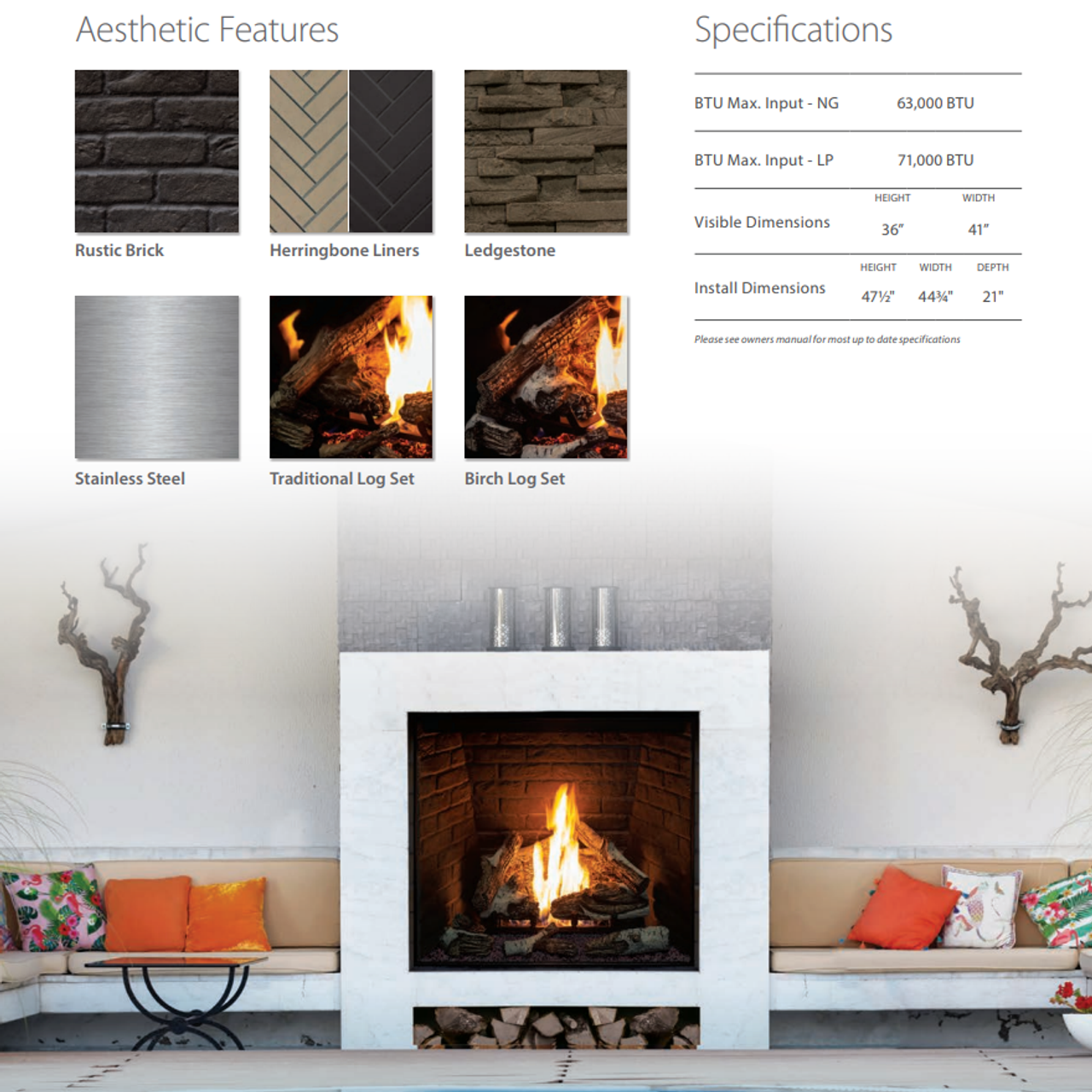 Urbana U44 Outdoor Gas Fireplace