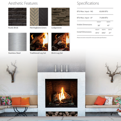 Urbana U44 Outdoor Gas Fireplace