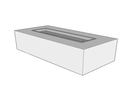Rectangular Gas Fire Pit Kit - Ready-to-Finish - 72" x 24" x 16" by The Outdoor Plus