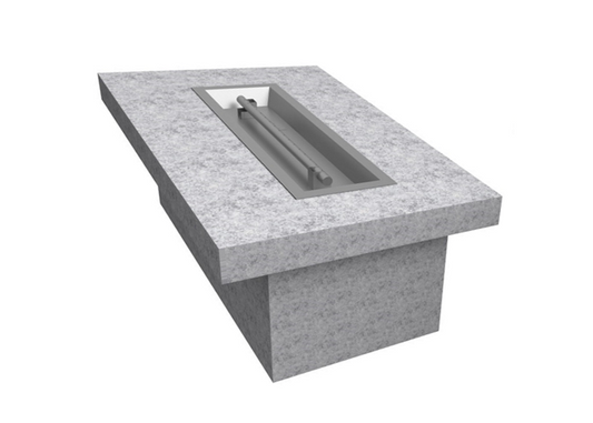 Rectangular Gas Fire Table Kit - Ready-to-Finish - 96" x 36" x 16" by The Outdoor Plus