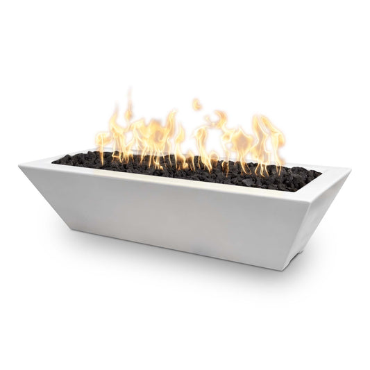 Linear Maya Concrete Fire Bowl by The Outdoor Plus - Free Cover Included