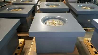 Ramona Square Concrete Fire Table by The Outdoor Plus - Free Cover Included
