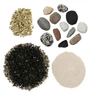 Napoleon Shore Fire Kit, Rocks, Sand Vermiculite & Glass, Large
