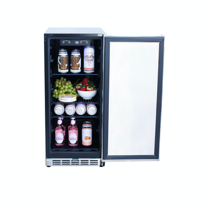 15" Outdoor Rated Fridge with Stainless Door