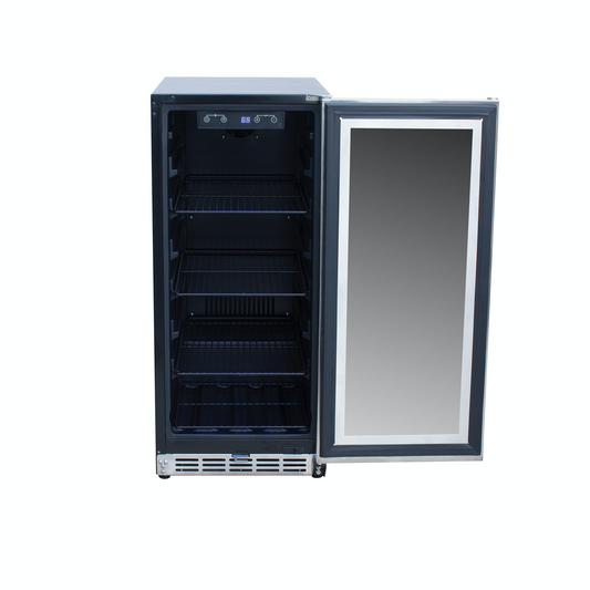 15" Outdoor Rated Fridge with Glass Door