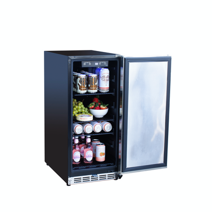 15" Outdoor Rated Fridge with Stainless Door