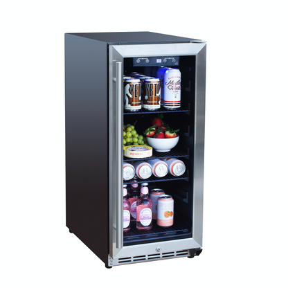 15" Outdoor Rated Fridge with Glass Door