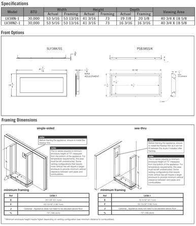 Napoleon Vector 38" See Thru Direct Vent Gas Fireplace - NG