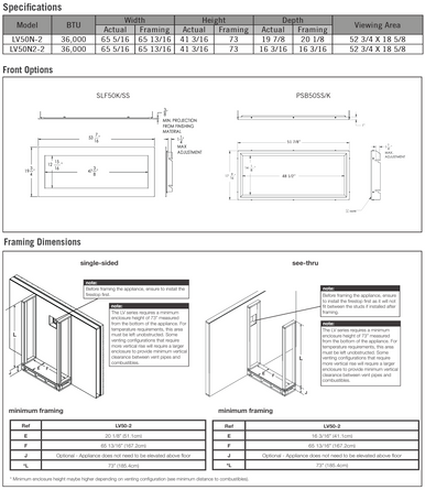 Napoleon Vector 50" Direct Vent Gas Fireplace - NG