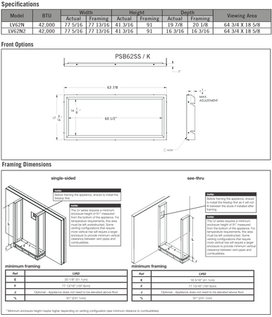 Napoleon Vector 62" See Thru Direct Vent Gas Fireplace - NG