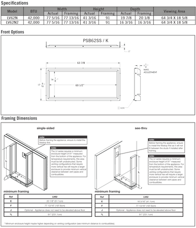 Napoleon Vector 62" Direct Vent Gas Fireplace - NG