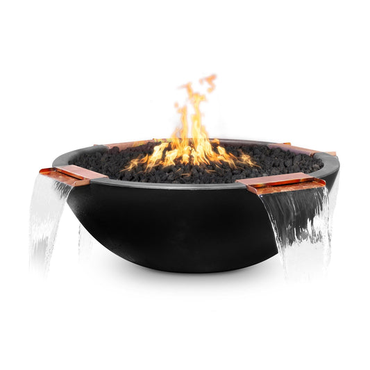 Sedona Concrete Fire & Water Bowl - 4 Way Spill by The Outdoor Plus - Free Cover Included