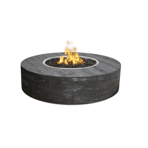 Sequoia Wood Grain Concrete Fire Pit by The Outdoor Plus - Free Cover Included