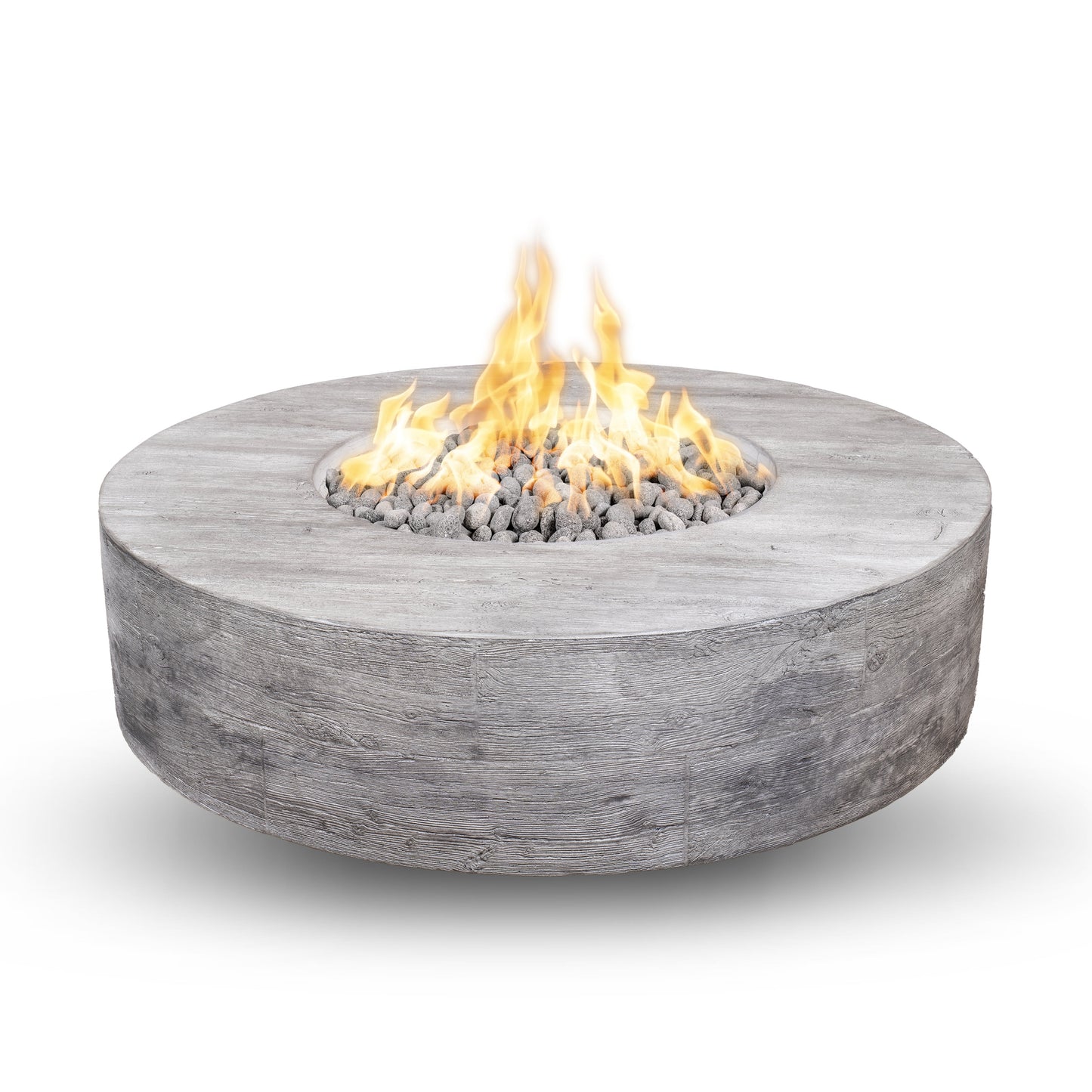 Sequoia Wood Grain Concrete Fire Pit by The Outdoor Plus - Free Cover Included