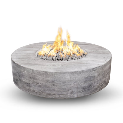 Sequoia Wood Grain Concrete Fire Pit by The Outdoor Plus - Free Cover Included