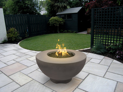 Sienna Concrete Fire Pit by The Outdoor Plus - Free Cover Included