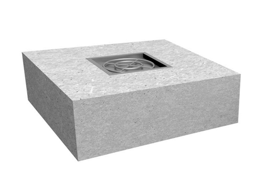 Square Gas Fire Pit Kit - Ready-to-Finish - 72" x 72" x 16" by The Outdoor Plus
