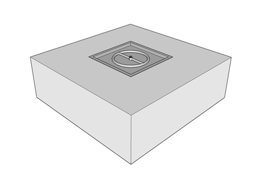 Square Gas Fire Pit Kit - Ready-to-Finish  - 84" x 84" x 16" by The Outdoor Plus