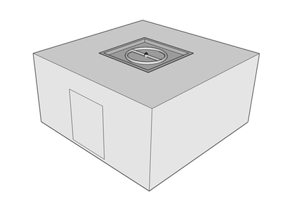 Square Gas Fire Pit Kit - Ready-to-Finish - 84" x 84" x 24" by The Outdoor Plus