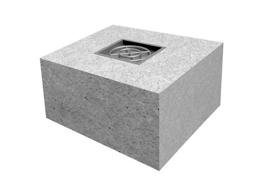 Square Gas Fire Pit Kit - Ready-to-Finish - 60" x 60" x 24" by The Outdoor Plus
