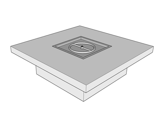 Square Gas Fire Table Kit - Ready-to-Finish - 48" x 48" x 16" by The Outdoor Plus
