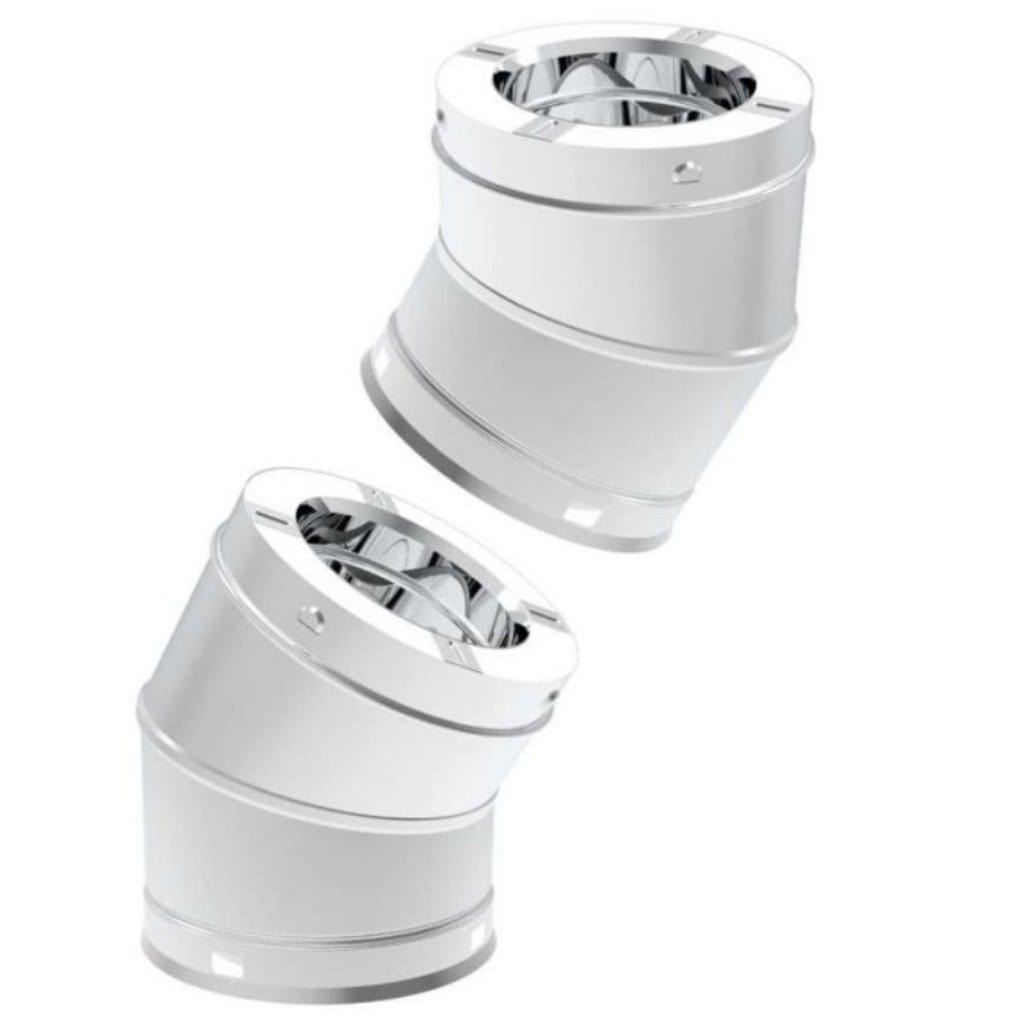 Superior 6SPE30-2 2-Pack 30 Degree Stainless Steel Elbow for Snap-Pak 6" Wood-Burning Chimney System