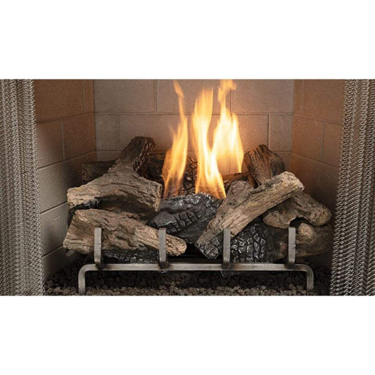 Superior VRE3242 42" Traditional Outdoor Vent-Free Natural Gas Fireplace With Electronic Ignition and White Stacked Refractory Panels