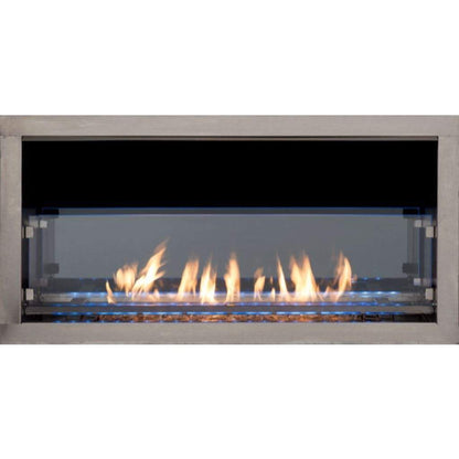 Superior VRE4672 72" Linear Contemporary Outdoor Vent-Free Natural Gas Fireplace With Electronic Ignition