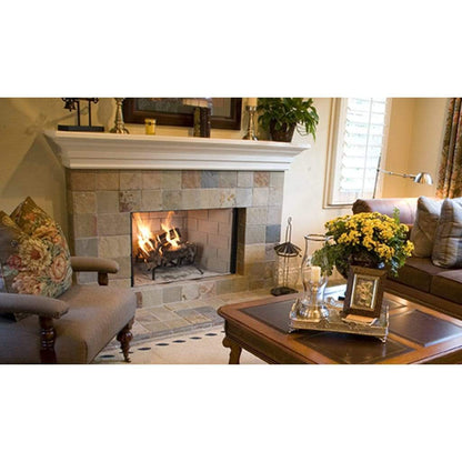 Superior WRT3543 43" Traditional Vent Free Wood Burning Fireplace With Grey Stacked Refractory Panels