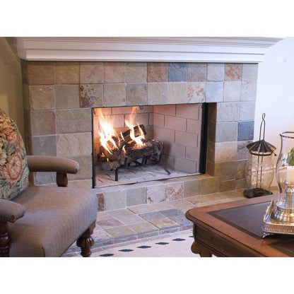 Superior WRT3543 43" Traditional Vent Free Wood Burning Fireplace With Grey Stacked Refractory Panels