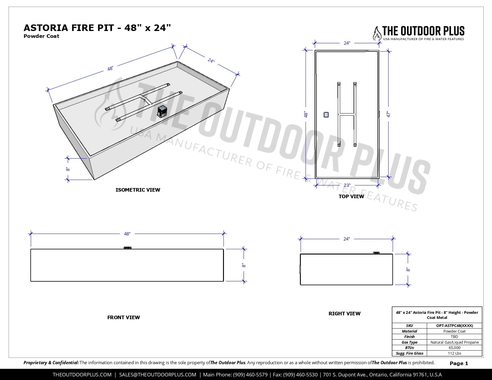Best quality fire pit | The Astoria Metal Fire Pit by The Outdoor Plus | American Fire Features