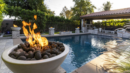Luna Concrete Fire Pit by The Outdoor Plus - Free Cover Included