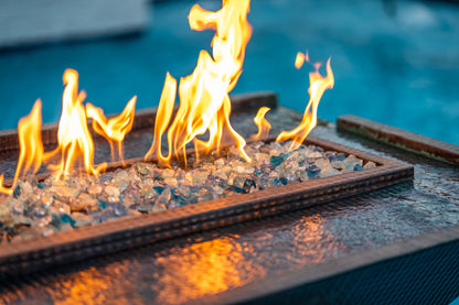 Nile Hammered Copper Fire & Water Bowl by The Outdoor Plus - Free Cover Included
