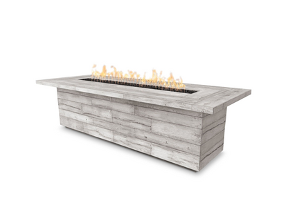 Laguna Wood Grain Concrete Fire Table by The Outdoor Plus - Free Cover Included