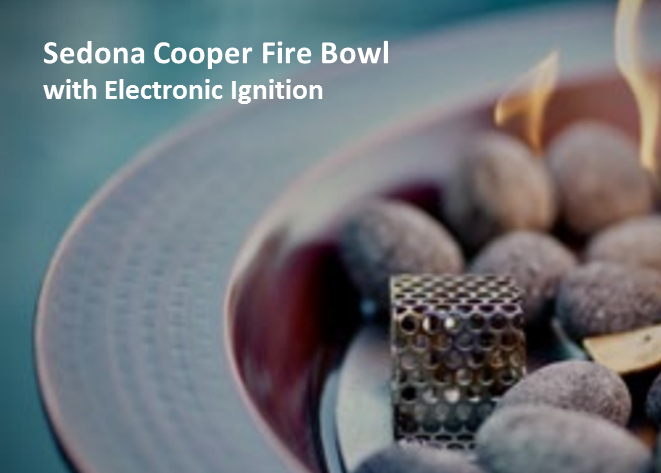 Sedona Copper Fire & Water Bowl by The Outdoor Plus - Free Cover Included