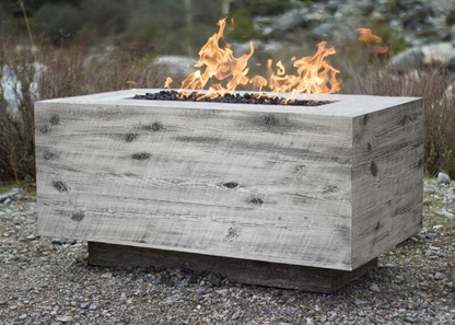 Catalina Wood Grain Fire Pit by The Outdoor Plus - Free Cover Included