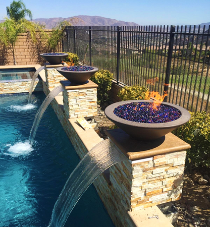 Cazo Concrete Fire Bowl by The Outdoor Plus - Free Cover Included