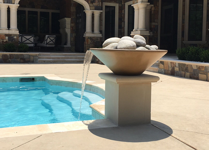 Cazo Concrete Water Bowl by The Outdoor Plus - Free Cover Included
