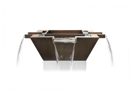 Maya 4-Way Copper Fire & Water Bowl by The Outdoor Plus - Free Cover Included