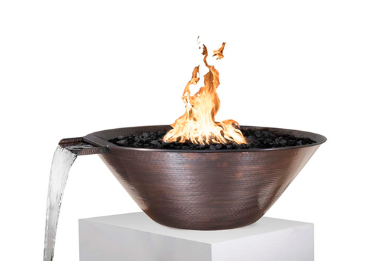 Remi Copper Fire & Water Bowl by The Outdoor Plus - Free Cover Included