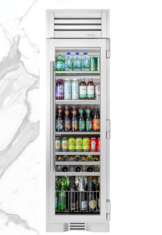 True Residential TR24BEVRSGA 24" Beverage Column Stainless Glass
