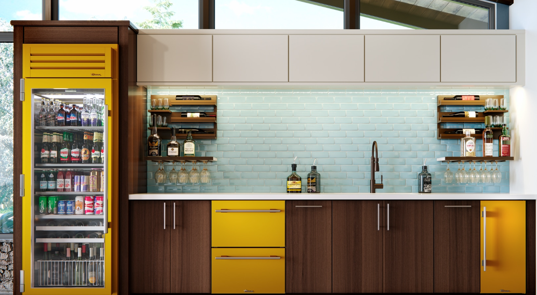 True Residential TR24BEVRSGA 24" Beverage Column Stainless Glass