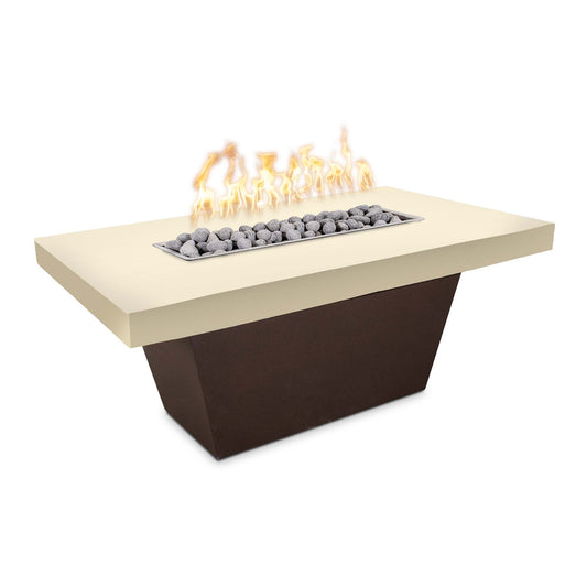 Tacoma Smooth Concrete and Steel Fire Table by The Outdoor Plus - Free Cover Included