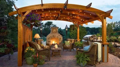 The Outdoor GreatRoom Company 16' x 16' Sonoma Arched Wood Pergola