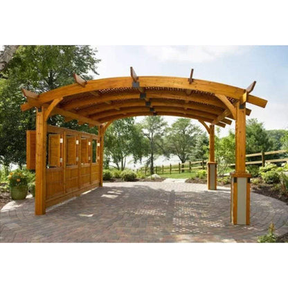 The Outdoor GreatRoom Company 16' x 16' Sonoma Arched Wood Pergola